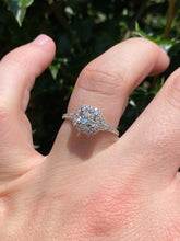 Load image into Gallery viewer, 1.5CT. T.W. Radiant Halo Ring in 14K White Gold