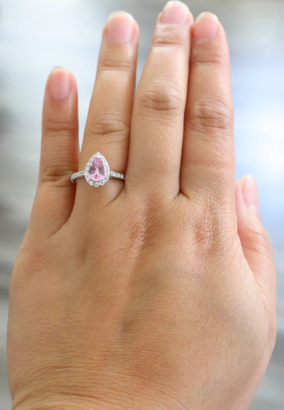 14k Pink Diamond Ring
