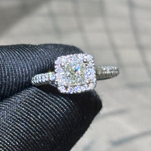 Load image into Gallery viewer, 14k Halo Princess Cut Diamond Ring
