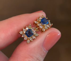 Sapphire & Diamond Earrings