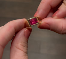 Load image into Gallery viewer, 14k Pave Diamond Ring &amp; Ruby Ring
