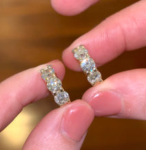 Load image into Gallery viewer, 14k Natural Diamond Huggies
