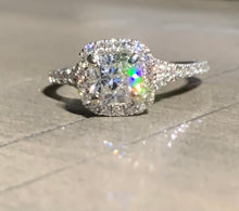 Load image into Gallery viewer, 1.5CT. T.W. Radiant Halo Ring in 14K White Gold

