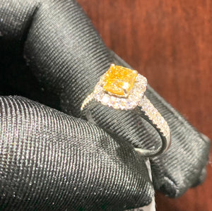 14k Fancy Yellow Diamond Ring